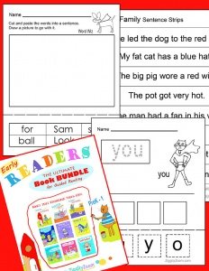 early reader books- sight word books and worksheets