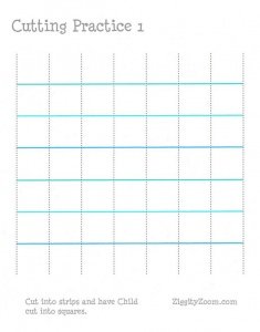 Cutting Practice Worksheet 1