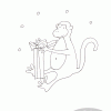 Monkey with Present