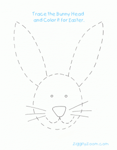 Bunny Rabbit Tracing Worksheet
