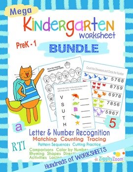 Kindergarten Worksheets Mega Workbook