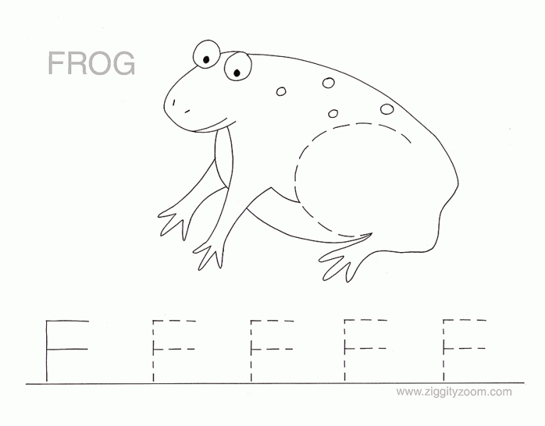 Letter F alphabet worksheet