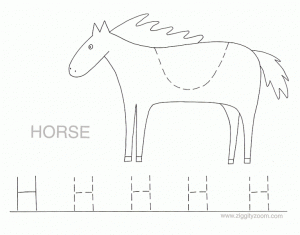 Letter H Alphabet Tracing Worksheets