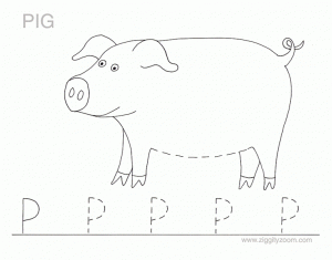 Letter P Alphabet Tracing Worksheets