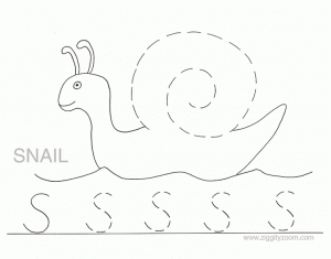 Letter S Alphabet Tracing Worksheets