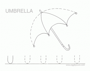 Letter U Alphabet Tracing Worksheets