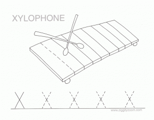 Letter X Alphabet Tracing Worksheets