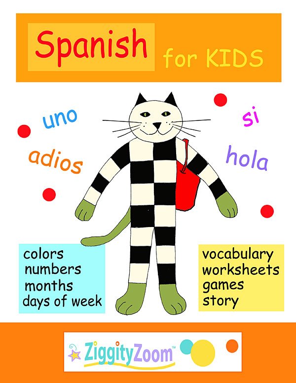 Spanish Workbook for Kids- Beginner Spanish for Kids Worksheets