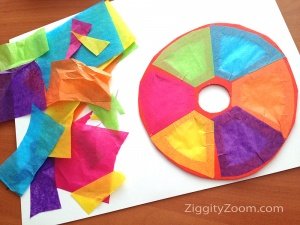 Tissue Paper Sun Catcher Project
