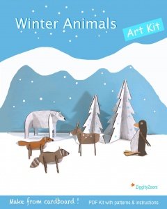 Winter Wonderland Animals PDF Art Kit